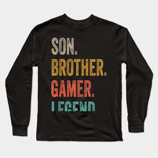 Gaming Gifts For Teenage Boys 8 16 Year Old Christmas Gamer T Shirt Long Sleeve T-Shirt by Gadsengarland.Art